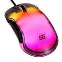 MOUSE / VORAGO START THE GAME / MO-505, ALAMBRICO RGB NEON HASTA 7,200 DPIS USB TRASPARENTE