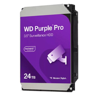DISCO DURO INTERNO WD PURPLE PRO 24TB 3.5 ESCRITORIO SATA3 6GB/S 512MB 7200RPM 24X7 IA DVR NVR HASTA 64 CAMARAS  WD241PURP