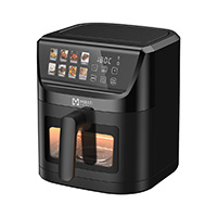 FREIDORA DE AIRE DIGITAL A COLOR CON VENTANA / MIRATI HOME CON CAPACIDAD DE 5 LITROS 1000W, 8 MODOS PREESTABLECIDOS, TEMPERATURA DE 60C-200C