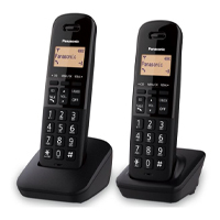 TELEFONO PANASONIC KX-TGB312MEB / TELEFONO DECT 6.0, BLOQUEO DE LLAMADAS, 2 AURICULARES INALAMBRICOS, 18HRS DE BATERIA, NEGRO