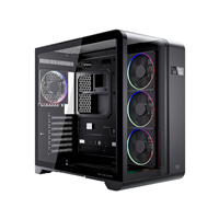 GABINETE GAMER BALAM RUSH TANK EXPERT CURVE 7400 / MEDIA TORRE / ATX - M-ATX - ITX / CRISTAL TEMPLADO / PANTALLA DE MONITOREO / SOPORTE PARA ENFRIAMIENTO / ILUMINACION ARGB / NEGRO / BR-941594