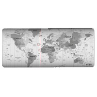 MOUSE PAD XL ACTECK FLOW WORLD MT494W / TELA + GOMA / DISEÑO MUNDO / ALTA RESISTENCIA / ANTIDESTIZANTE / GRIS /AC-941044