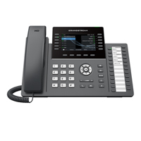 TELEFONO IP GRANDSTREAM GRP2636 / 12 LINEAS, 6 CUENTAS SIP, WIFI DOBLE BANDA, PUERTOS GIGABIT, GDMS, POE, COLOR NEGRO