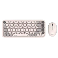 KIT ACTECK CREATOR CHIC K-COLORS MK480 / TECLADO Y MOUSE / INALAMBRICO - MULTIMEDIA / 85 TECLAS / OPTICO / 800 DPI / 4 BOTONES + SCROLL / WIN + MAC / ESPAÑOL / DONGLE USB / GRIS / AC-940221