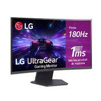 MONITOR PC LG 27GS60QC-B GAMING ULTRAGEAR 27 CURVO QHD, AMD FREE SYNC, 180HZ, PANEL VA, ASPECTO 16:9, 2560X1440, TR 1MS, 3000:1, CURVATURA 1000R, HDMI, DISPLAYPORT, HDR10, MONTAJE PARED 100X100 MM.