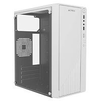 GABINETE ACTECK KIOTO GC220 / MINI TORRE / MICRO ATX, MINI ITX / FUENTE 500W / PANEL IZQ ACRILICO + FRENTE MESH / BLANCO / AC-939522