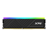 MEMORIA XPG SPECTRIX D35G UDIMM DDR4 8GB PC4-25600 3200MHZ CL16 288PIN 1.35V RGB CON DISIPADOR PC/GAMER COLOR NEGRO AX4U32008G16A-SBKD35G
