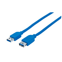 CABLE USB,MANHATTAN,325394, V3.2 EXT. TIPO A  1.0M AZUL, 5GBPS