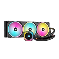 DISIPADOR CON ENFRIAMIENTO LIQUIDO CORSAIR ICUE LINK H170I AIO / 420 MM/ S-1700 1200/ AM5 AM4/ RGB  NEGRO