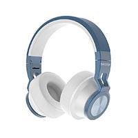 AUDIFONOS BACKDROP INALAMBRICOS DE DIADEMA BLUETOOTH - ALAMBRICOS COLOR BLANCO CON AZUL