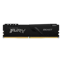 MEMORIA RAM KINGSTON DIMM DDR4 8GB 3600MT/S FURY BEAST BLACK XMP CL17 288PIN 1.35V C/DISIPADOR DE CALOR P/PC/GAMER/ALTO RENDIMIENTO KF436C17BB/8