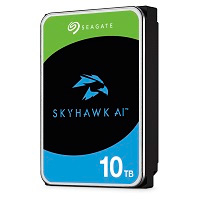 DISCO DURO INTERNO SEAGATE SKYHAWK AI 10TB 3.5 ESCRITORIO SATA3 6GB/S 256MB 7200RPM VIDEO VIGILANCIA AI 24X7 NVR 1-16 BAHIAS 1-64 CAM