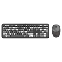 KIT ACTECK  TECLADO Y MOUSE INALAMBRICO CREATOR CHIC MK475 / 110 TECLAS / MEMBRANA / RATON OPTICO / USB 2.4 GHZ / 2 BOTONES SCROLL / NEGRO / AC-935166