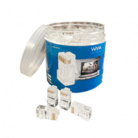 PLUG RJ45 CAT6 / WAM / WAM-PLUG / BOTE CON 100 PIEZAS CONTACTO ORO 15 MICRAS 8P8C