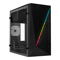 GABINETE ACTECK KIOTO GC460 / MINI TORRE / MICRO ATX, MINI ITX / FUENTE 500W / ILUMINACION RGB / PANEL ACRILICO, METAL / NEGRO / AC-933070