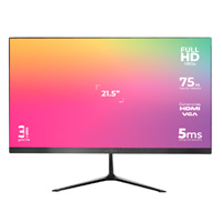 MONITOR ACTECK CAPTIVE VIVID SP215 / 21.5 PULGADAS / PLANO / FULL HD / 75 HZ / 5 MS / VGA HDMI DC / PANEL VA / FINO BIZEL / 3 AÑOS DE GARANTIA / NEGRO / AC-933858