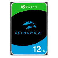 DISCO DURO INTERNO SEAGATE SKYHAWK AI 12TB 3.5 ESCRITORIO SATA3 6GB/S 256MB 7200RPM VIDEO VIGILANCIA AI 24X7 NVR 1-16 BAHIAS 1-64 CAM