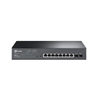 SWITCH TP-LINK SG2210MP GIGABIT ADMINISTRABLE OMADA SDN 8 PUERTOS POE CAPA 2 CON 2 RANURAS SFP GIGABIT 802.3AT/AF 150W PARA ESCRITORIO O RACK