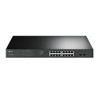 SWITCH |TP-LINK | TL-SG1218MPE | 16 PUERTOS RJ45 GIGABIT 10/100/1000 MBPS POE CON 2 PUERTOS RJ45 GIGABIT Y 2 RANURAS SFP GIGABIT COMBO |  ADMINISTRABLE | PARA RACK 19 PULGADAS