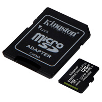 MEMORIA FLASH MICRO SD KINGSTON SDXC CANVAS SELECT PLUS 128GB 100R UHS-I U1 V10 C/ADAPTADOR SDCS2/128GB