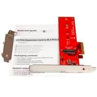 ADAPTADOR NVME / AHCI / NGFF / M-KEY A PCI EXPRESS 3.0 X4 - PERFIL BAJO O COMPLETO - STARTECH.COM MOD. PEX4M2E1