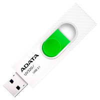 MEMORIA ADATA 128GB USB 3.2 UV320 RETRACTIL BLANCO-VERDE (AUV320-128G-RWHGN)