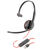 DIADEMA HP POLY 8X214A6 BLACKWIRE C3210/ ALAMBRICA MONOAURAL USB-A USB-C REDUCCION DE RUIDO CON MICROFONO CONTROL EN EL CABLE COLOR NEGRO CON NARANJA