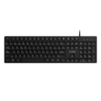 TECLADO ACTECK VANTAGE AERO TA545 / ALAMBRICO USB / MULTIMEDIA / ESPAÑOL / 105 TECLAS / WINDOWS / MEMBRANA / NEGRO / AC-943475