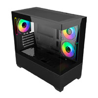 GABINETE COOLER MASTER ELITE 490, ARGB FAN 3 / NEGRO / MINI TORRE / ITX / MICRO-ATX / 2 PANEL DE VIDRIO TEMPLADO