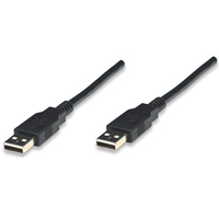 CABLE USB,MANHATTAN,306089, V2.0 A-A 1.8M, NEGRO