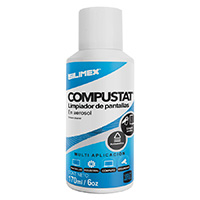 AEROSOL COMPUSTAT LIMPIADOR DE PANTALLAS LAPTOPS, TABLETAS, SMART TVS, SMART PHONES SILIMEX 170 ML
