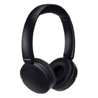 AUDIFONOS BLUETOOTH TIPO DIADEMA (ON-EAR) PANASONIC RB-HF630BE-K, COLOR NEGRO, FUNCION MANOS LIBRES/MICROFONO, 72 HORAS BATERIA, ULTRALIVIANOS