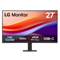 MONITOR PC LG 27U421A-B CURVO FHD 27 PULG,USB-C,PANEL VA,100HZ,TR 5MS(GTG),RESOL 1920X1080,ASP 16:9,BRILLO 250CD/M2,CONTR 3000:1,1500R,HDR10,SRGB 99%,HDMI,DYNAMIC ACTION SYNC,VESA 100X100 MM.